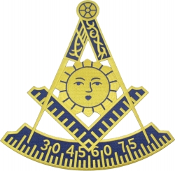View Buying Options For The Mason Past Master Symbol Iron-On Patch