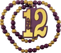View Buying Options For The Omega Psi Phi Line #12 Mirror Wood Color Bead Tiki Necklace