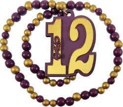 View Buying Options For The Omega Psi Phi Wood Color Bead Tiki Line #12 Medallion