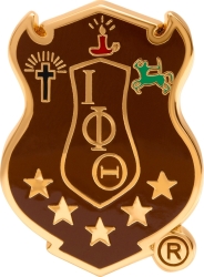 View Buying Options For The Iota Phi Theta 3D Shield Lapel Pin