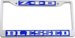 View Buying Options For The Zeta Phi Beta Blessed License Plate Frame