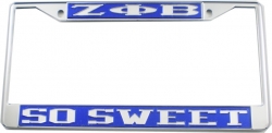 View Buying Options For The Zeta Phi Beta So Sweet License Plate Frame