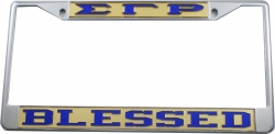 View Buying Options For The Sigma Gamma Rho Blessed License Plate Frame