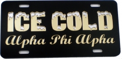 View Buying Options For The Alpha Phi Alpha Ice Cold Script Mirror License Plate
