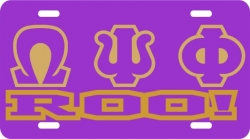 View Buying Options For The Omega Psi Phi Roo! Insert Outline Mirror License Plate