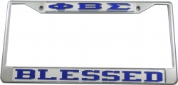 View Buying Options For The Phi Beta Sigma Blessed License Plate Frame