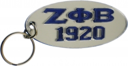 View Buying Options For The Zeta Phi Beta 1920 Oval Keyring Mirror Key Chain