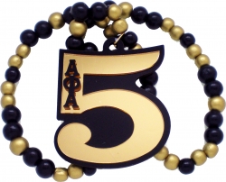 View Buying Options For The Alpha Phi Alpha Wood Color Bead Tiki Line #5 Medallion