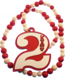 View Product Detials For The Kappa Alpha Psi Wood Color Bead Tiki Line #2 Medallion