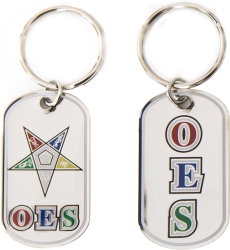 View Buying Options For The Eastern Star Epoxy Coated Dog Tag Key Ring