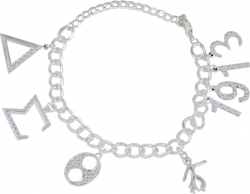 View Buying Options For The Delta Sigma Theta Austrian Crystal Charm Bracelet