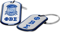 View Buying Options For The Phi Beta Sigma Epoxy Coated Double Sided Dog Tag Key Ring