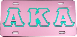 View Buying Options For The Alpha Kappa Alpha Outline Mirror License Plate