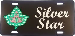 View Buying Options For The Alpha Kappa Alpha Ivy Leaf Silver Star Mirror License Plate