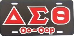 View Buying Options For The Delta Sigma Theta Oo-Oop Outline Mirror License Plate