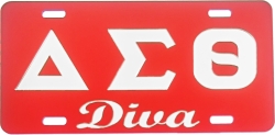 View Buying Options For The Delta Sigma Theta Diva Mirror License Plate