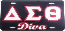 View Buying Options For The Delta Sigma Theta Diva Outline Mirror License Plate