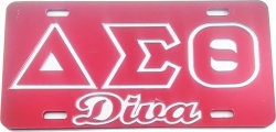 View Buying Options For The Delta Sigma Theta Diva Outline Mirror License Plate
