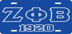 View Buying Options For The Zeta Phi Beta 1920 Outline Mirror License Plate