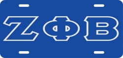 View Buying Options For The Zeta Phi Beta Outline Mirror License Plate