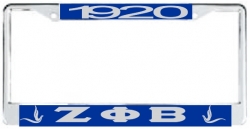 View Buying Options For The Zeta Phi Beta 1920 Doves License Plate Frame