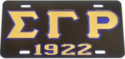 View Buying Options For The Sigma Gamma Rho 1922 Outline Mirror License Plate