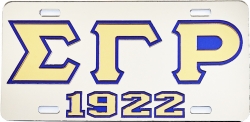 View Buying Options For The Sigma Gamma Rho 1922 Outline Mirror License Plate