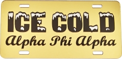 View Buying Options For The Alpha Phi Alpha Ice Cold Script Mirror License Plate