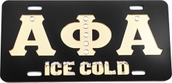 View Buying Options For The Alpha Phi Alpha Ice Cold Pearls Mirror License Plate