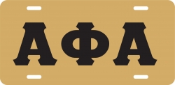 View Buying Options For The Alpha Phi Alpha Classic Mirror License Plate