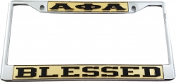 View Buying Options For The Alpha Phi Alpha Blessed License Plate Frame