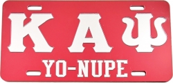 View Buying Options For The Kappa Alpha Psi Yo-Nupe Mirror License Plate