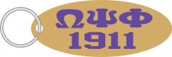 View Buying Options For The Omega Psi Phi 1911 Oval Keyring Mirror Key Chain