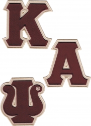 View Product Detials For The Kappa Alpha Psi Twill Letter Iron-On Patch Set
