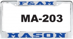 View Buying Options For The F&AM Mason License Plate Frame
