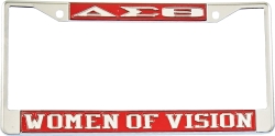 View Buying Options For The Delta Sigma Theta Women of Vision License Plate Frame