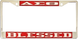 View Buying Options For The Delta Sigma Theta Blessed License Plate Frame