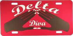 View Buying Options For The Delta Sigma Theta Hand Sign Diva Mirror License Plate