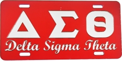 View Buying Options For The Delta Sigma Theta Script Mirror License Plate