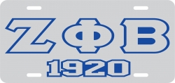 View Buying Options For The Zeta Phi Beta 1920 Outline Mirror License Plate