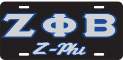 View Buying Options For The Zeta Phi Beta Z-Phi Outline Mirror License Plate