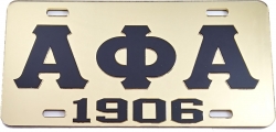 View Buying Options For The Alpha Phi Alpha 1906 Mirror License Plate