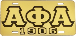 View Buying Options For The Alpha Phi Alpha 1906 Outline Mirror License Plate