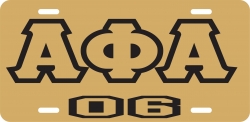 View Buying Options For The Alpha Phi Alpha 06 Outline Mirror License Plate