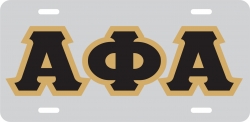 View Buying Options For The Alpha Phi Alpha Outline Mirror License Plate
