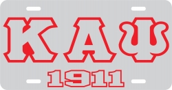 View Buying Options For The Kappa Alpha Psi 1911 Outline Mirror License Plate