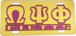 View Buying Options For The Omega Psi Phi F.I.E.T.T.S. Insert Outline Mirror License Plate