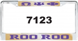 View Buying Options For The Omega Psi Phi Roo Roo License Plate Frame