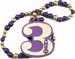 View Buying Options For The Omega Psi Phi Wood Color Bead Tiki Line #3 Medallion