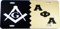 View Buying Options For The Mason + Alpha Phi Alpha Split Mirror License Plate